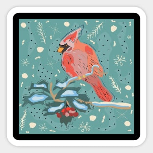 Red Cardinal Sticker